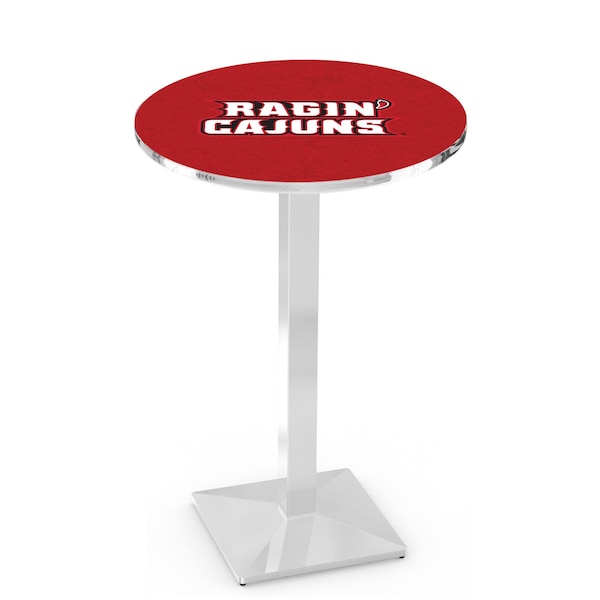 42" Chrome Louisiana-Lafayette Pub Table